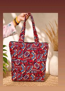 Vibrant Ethnic Print Tote Bag