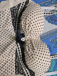 Cute Polka Dot CORSET top with Garter Straps