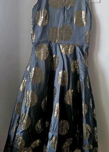 perfect 4 DIWALI :Grey dress , purple velvet