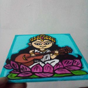 Saraswati Canvas Acrylic Art.