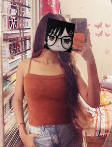 Cozy Ribbed Spaghetti Strap Crop Top