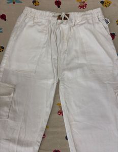 White Cargo Pants