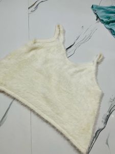 Cozy Cream Fuzzy Tank Top