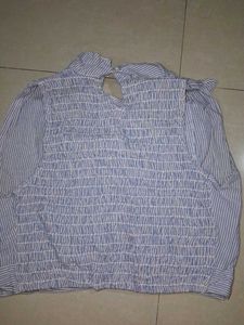 Striped Ruffle Sleeve Top