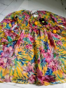 Yellow Branded Top/Tunic