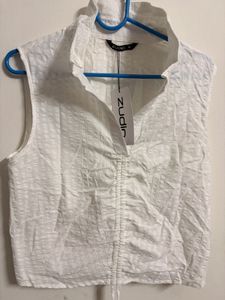 White Sleeveless Top