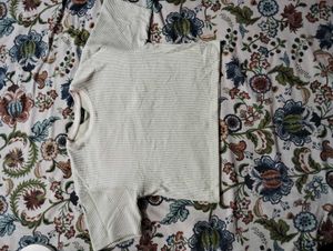 Women's Ribbed Striped Crop Top | M Size | Casual