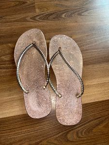 Rose Gold Glitter Flip Flop