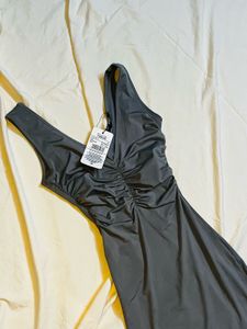 Elegant Ruched Maxi Dress.