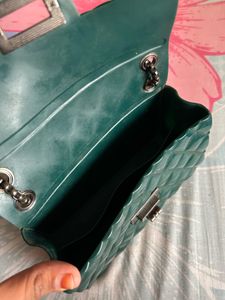 Emerald Green Quilted Chain Bag