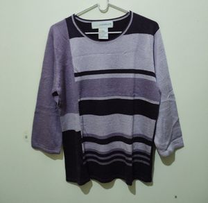 Sag Harbor purple mauve lavender top blouse