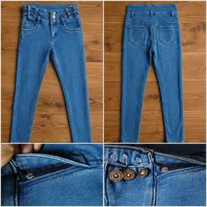 Blue High-Waisted Skinny Jeans