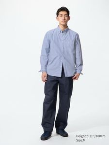 Uniqlo Blue Striped Button-Down Shirt