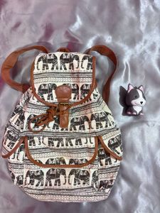 Boho Elephant Print Backpack