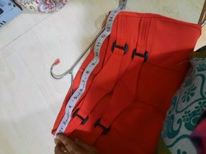 High-Waisted Flared Orange Pants
