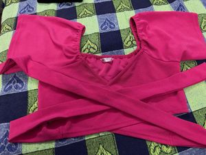 pink tie top