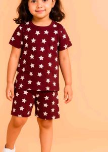 Cute Star Print Kids Outfit