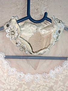 Lace Blouse with High Neck
