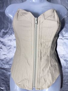 Beige Strapless Corset Top