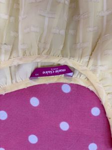Cute Yellow Smocked Crop Top