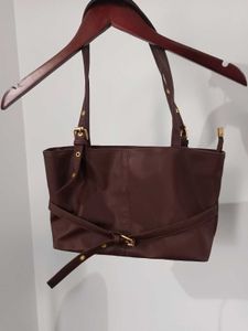 Stylish Brown Faux Leather Shoulder Bag