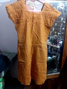 Orange Embroidered Kurta
