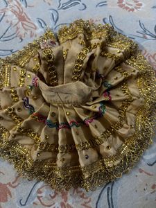 Purple &amp; Gold Krishna Idol Dress