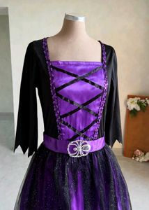 Purple-Black Witch Queen Gown 🖤💜👑