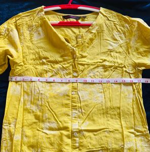 Vibrant Yellow Printed Kurta