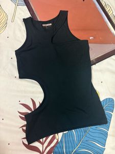 Black Cut-Out Tank Top