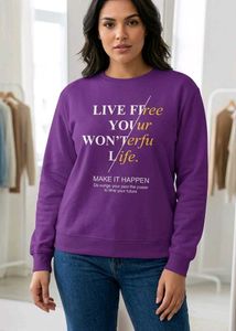 Purple Motivational Graphic Sweatshirt – Unisex