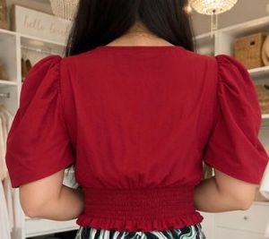 Chic Ruffled V-Neck Crop Top