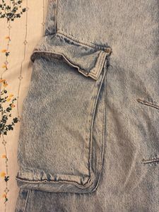 Light Wash Cargo Jeans