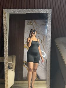 Sleek Black One-Piece Swimsuit