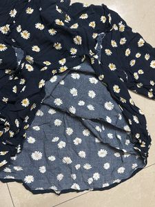 Flared Navy Blue Top