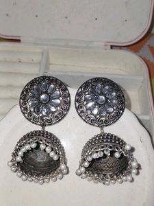 Beautiful Oxidised Jhumka Earrings 🌟🪷