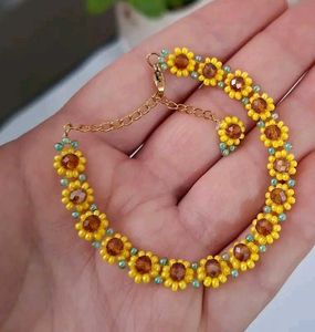 Sunflower Beaded Bracelet