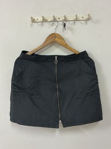 Black Faux Leather Mini Skirt