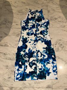 Floral Print High Neck Dress