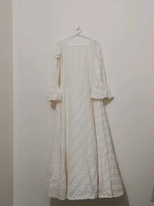 Elegant White Lace Gown