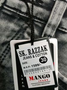 Stylish Acid Wash Denim Jeans