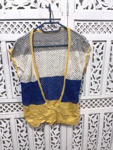 💝Striped Crochet Vest Top C