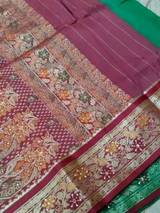 Beautiful Teal and Green Sarees with Blouse