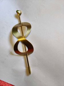 Infinity Hair Pin with Heart Charm