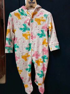 Adorable Mouse Print Footie Pajamas