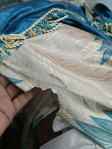 Beautiful Teal &amp; Leaf Pattern Curtains