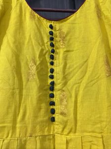 Vibrant Yellow Anarkali Gown