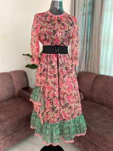 Elegant Floral Print Midi Dress