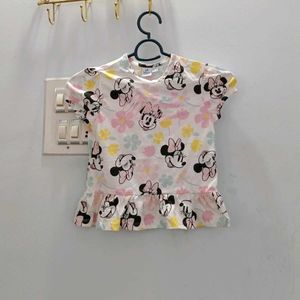 Cute Minnie Mouse Floral Top