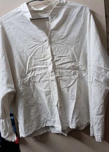 Classic White Linen Blend Shirt